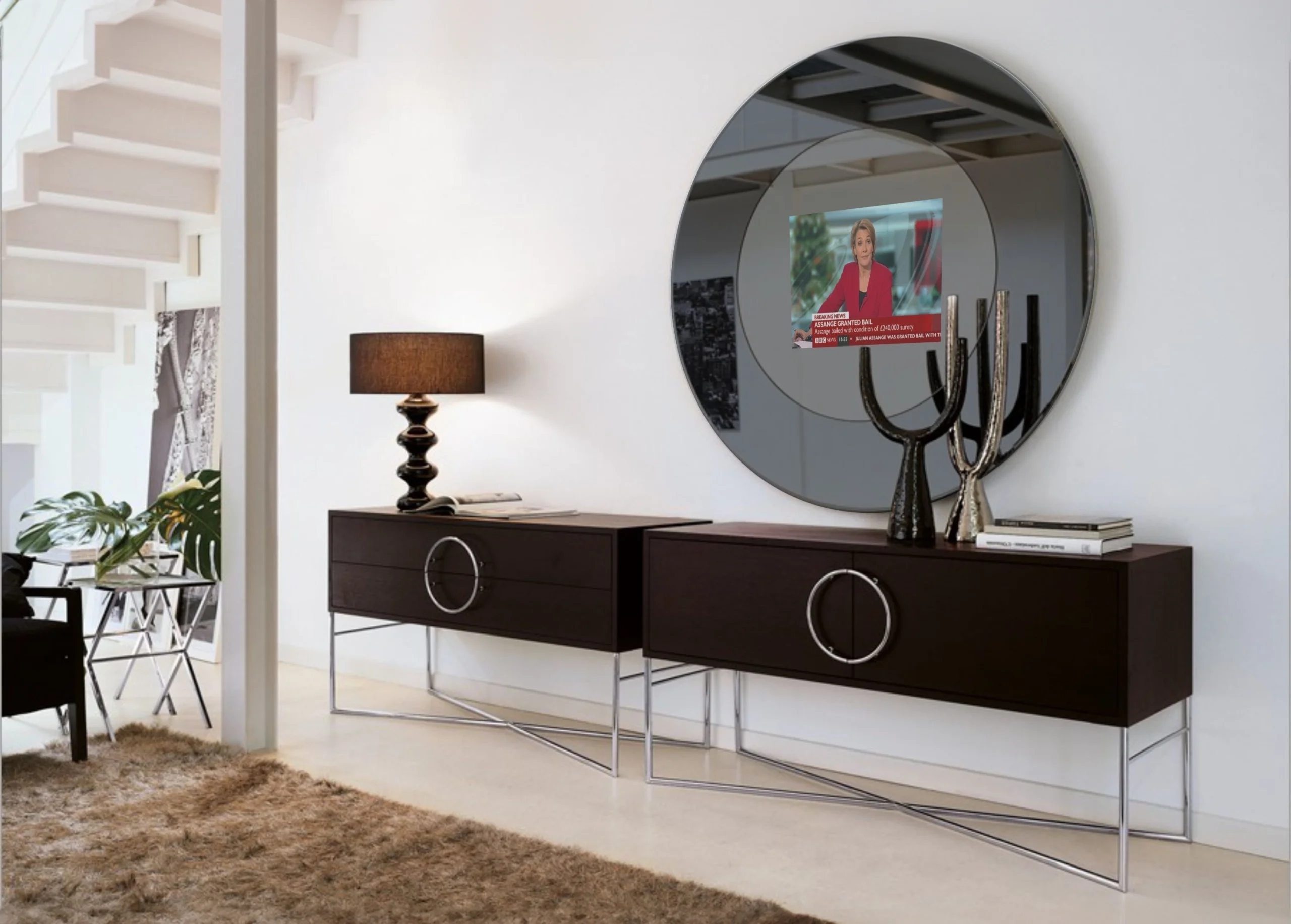 Circular Mirror TV